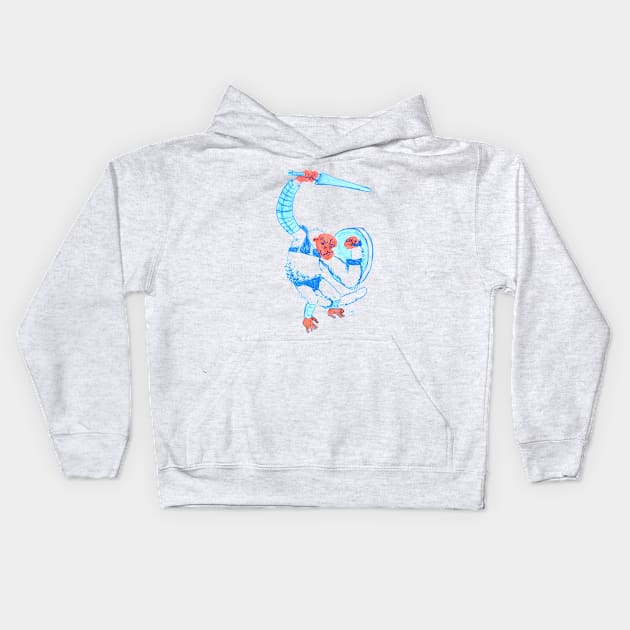 Snow Monkey Gladiator Kids Hoodie by CoolCharacters